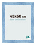 Fotolijst 45x60cm Helder Blauw Geveegd MDF Pisa Voorzijde Maat | Yourdecoration.nl