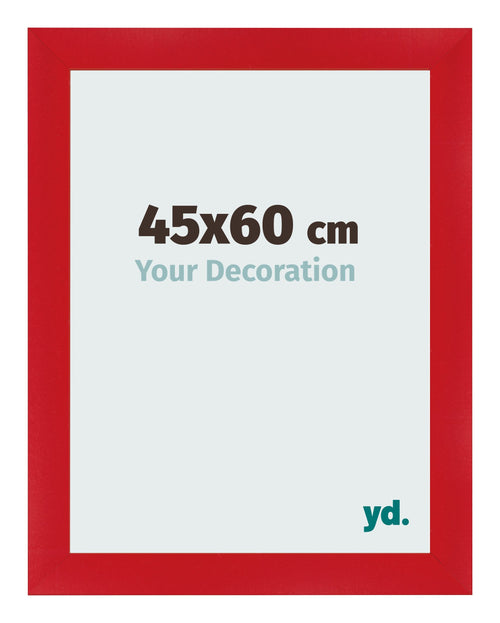 Fotolijst 45x60cm Rood MDF Pisa Voorzijde Maat | Yourdecoration.nl
