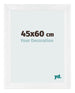 Fotolijst 45x60cm Wit Hoogglans MDF Pisa Voorzijde Maat | Yourdecoration.nl
