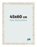 Fotolijst 45x60cm Wit Vintage MDF Bologna Voorzijde Maat | Yourdecoration.nl