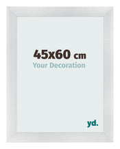 Fotolijst 45x60cm Zilver Mat MDF Pisa Voorzijde Maat | Yourdecoration.nl