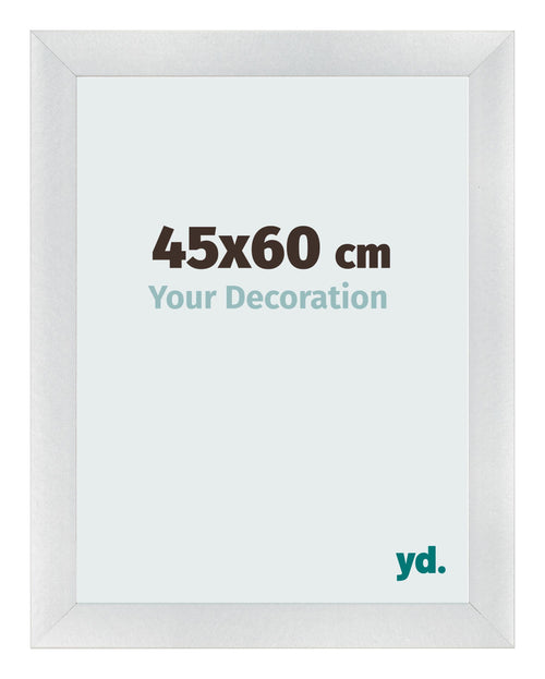 Fotolijst 45x60cm Zilver Mat MDF Pisa Voorzijde Maat | Yourdecoration.nl