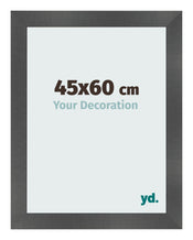 Fotolijst 45x60cm Zwart Mat MDF Pisa Voorzijde Maat | Yourdecoration.nl