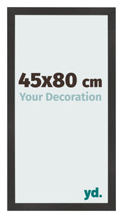 Fotolijst 45x80 cm Zwart Mat MDF Bologna Voorzijde Maat | Yourdecoration.nl