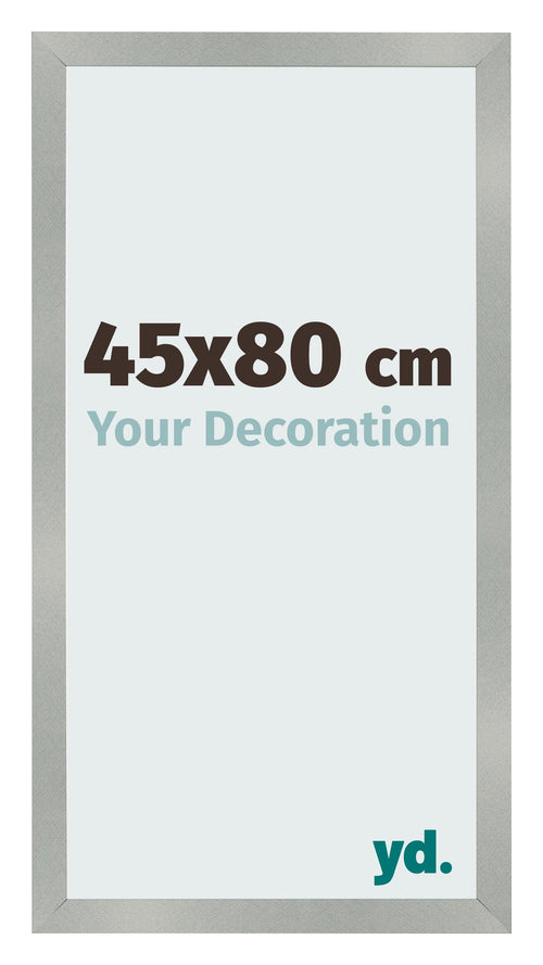 Fotolijst 45x80cm Aluminium Geborsteld MDF Bologna Voorzijde Maat | Yourdecoration.nl