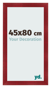Fotolijst 45x80cm Wijnrood Geveegd MDF Pisa Voorzijde Maat | Yourdecoration.nl