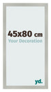 Fotolijst 45x80cm Zilver Mat MDF Bologna Voorzijde Maat | Yourdecoration.nl
