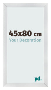 Fotolijst 45x80cm Zilver Mat MDF Pisa Voorzijde Maat | Yourdecoration.nl