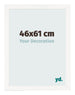 Fotolijst 46x61 cm Wit Hoogglans MDF Bologna Voorzijde Maat | Yourdecoration.nl