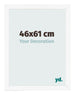Fotolijst 46x61 cm Wit Mat MDF Bologna Voorzijde Maat | Yourdecoration.nl