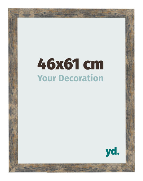 Fotolijst 46x61cm Blauw Goud Gemeleerd MDF Bologna Voorzijde Maat | Yourdecoration.nl