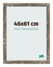 Fotolijst 46x61cm Blauw Goud Gemeleerd MDF Bologna Voorzijde Maat | Yourdecoration.nl