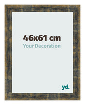 Fotolijst 46x61cm Blauw Goud Gemeleerd MDF Pisa Voorzijde Maat | Yourdecoration.nl