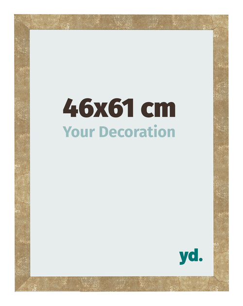 Fotolijst 46x61cm Goud Antiek MDF Bologna Voorzijde Maat | Yourdecoration.nl