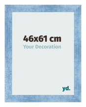 Fotolijst 46x61cm Helder Blauw Geveegd MDF Pisa Voorzijde Maat | Yourdecoration.nl