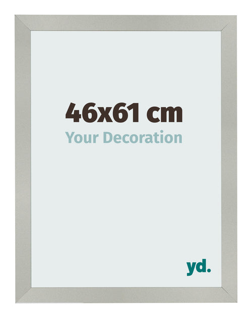 Fotolijst 46x61cm Zilver Mat MDF Bologna Voorzijde Maat | Yourdecoration.nl