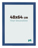 Fotolijst 48x64 cm Donkerblauw MDF Bologna Voorzijde Maat | Yourdecoration.nl