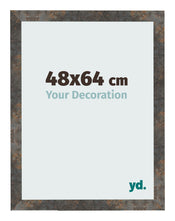 Fotolijst 48x64 cm Geoxideerd Metaal MDF Bologna Voorzijde Maat | Yourdecoration.nl