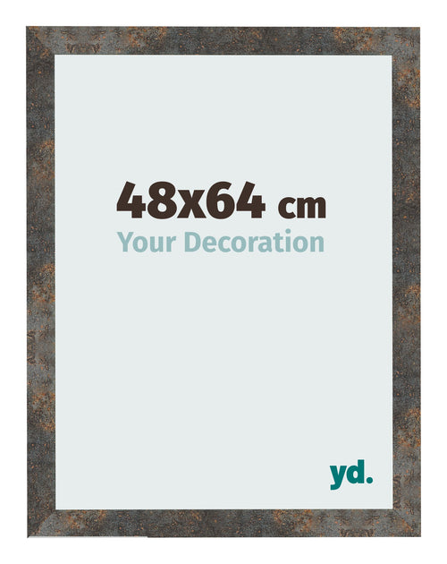 Fotolijst 48x64 cm Geoxideerd Metaal MDF Bologna Voorzijde Maat | Yourdecoration.nl