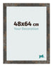 Fotolijst 48x64 cm Geoxideerd Metaal MDF Bologna Voorzijde Maat | Yourdecoration.nl