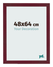 Fotolijst 48x64 cm Wijnrood Geveegd MDF Bologna Voorzijde Maat | Yourdecoration.nl