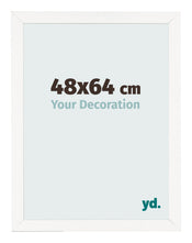 Fotolijst 48x64 cm Wit Hoogglans MDF Bologna Voorzijde Maat | Yourdecoration.nl