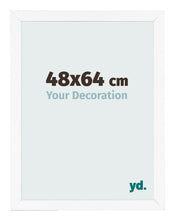Fotolijst 48x64 cm Wit Mat MDF Bologna Voorzijde Maat | Yourdecoration.nl
