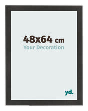 Fotolijst 48x64 cm Zwart Mat MDF Bologna Voorzijde Maat | Yourdecoration.nl