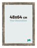 Fotolijst 48x64cm Blauw Goud Gemeleerd MDF Bologna Voorzijde Maat | Yourdecoration.nl