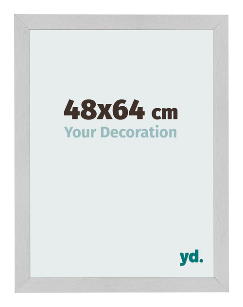 Fotolijst 48x64cm Edelstaal MDF Bologna Voorzijde Maat | Yourdecoration.nl