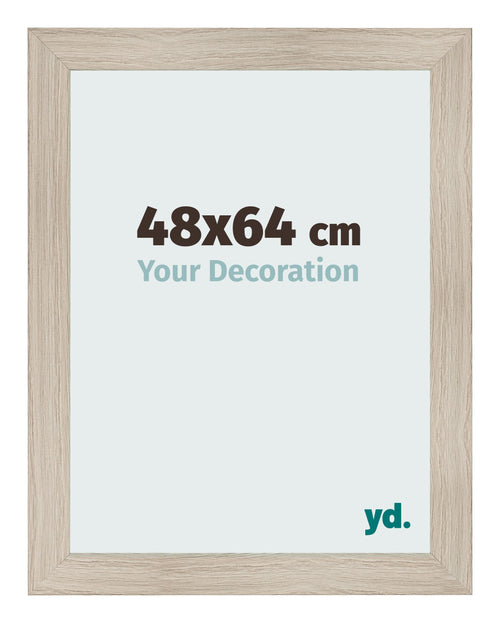 Fotolijst 48x64cm Eiken Licht MDF Pisa Voorzijde Maat | Yourdecoration.nl