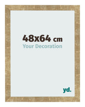 Fotolijst 48x64cm Goud Antiek MDF Bologna Voorzijde Maat | Yourdecoration.nl