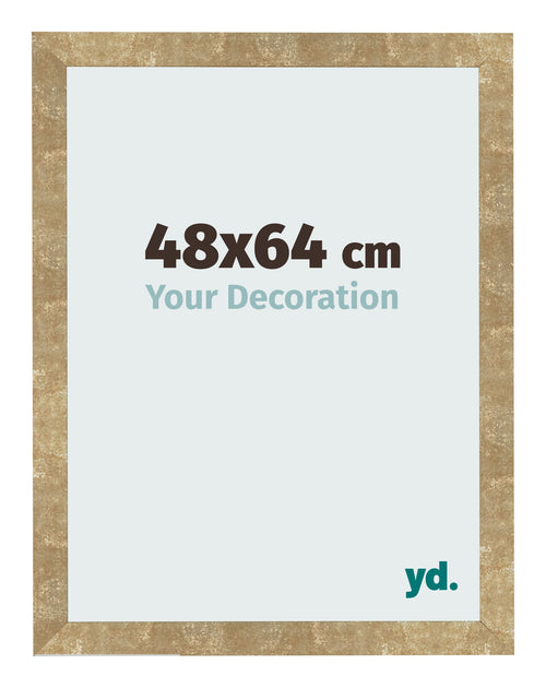 Fotolijst 48x64cm Goud Antiek MDF Bologna Voorzijde Maat | Yourdecoration.nl