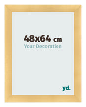 Fotolijst 48x64cm Goud Mat MDF Pisa Voorzijde Maat | Yourdecoration.nl