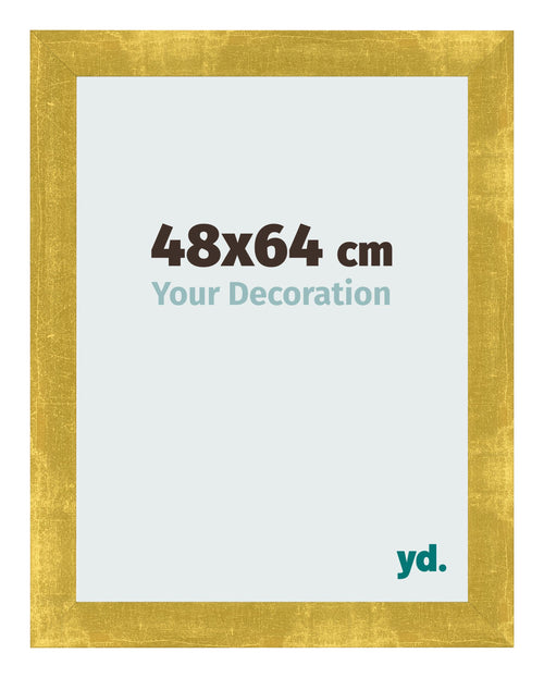 Fotolijst 48x64cm Goud Vintage MDF Pisa Voorzijde Maat | Yourdecoration.nl
