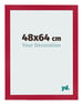 Fotolijst 48x64cm Rood MDF Bologna Voorzijde Maat | Yourdecoration.nl