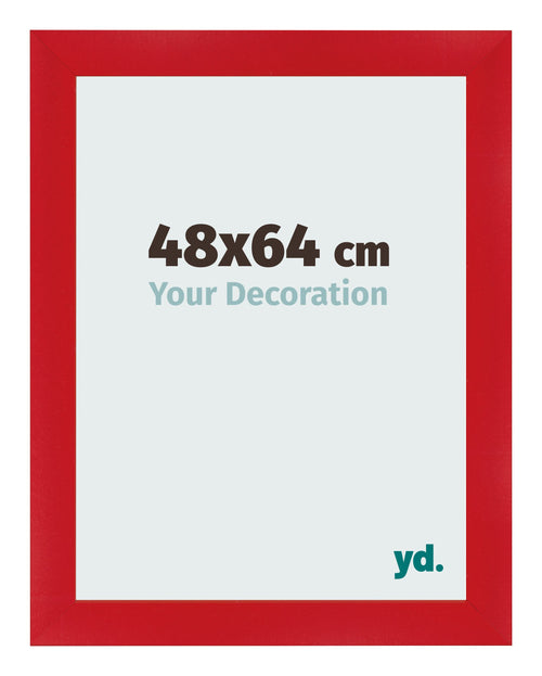 Fotolijst 48x64cm Rood MDF Pisa Voorzijde Maat | Yourdecoration.nl
