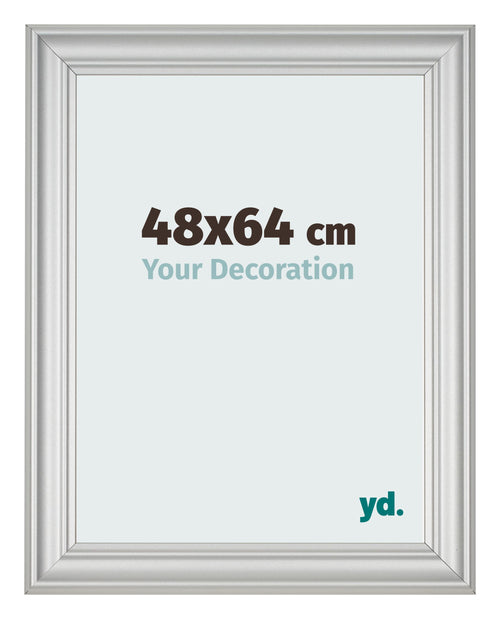 Fotolijst 48x64cm Zilver Mat MDF Lazio Voorzijde Maat | Yourdecoration.nl