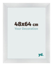 Fotolijst 48x64cm Zilver Mat MDF Pisa Voorzijde Maat | Yourdecoration.nl