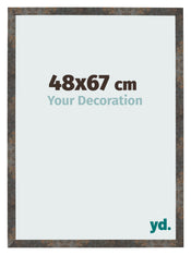Fotolijst 48x67 cm Geoxideerd Metaal MDF Bologna Voorzijde Maat | Yourdecoration.nl