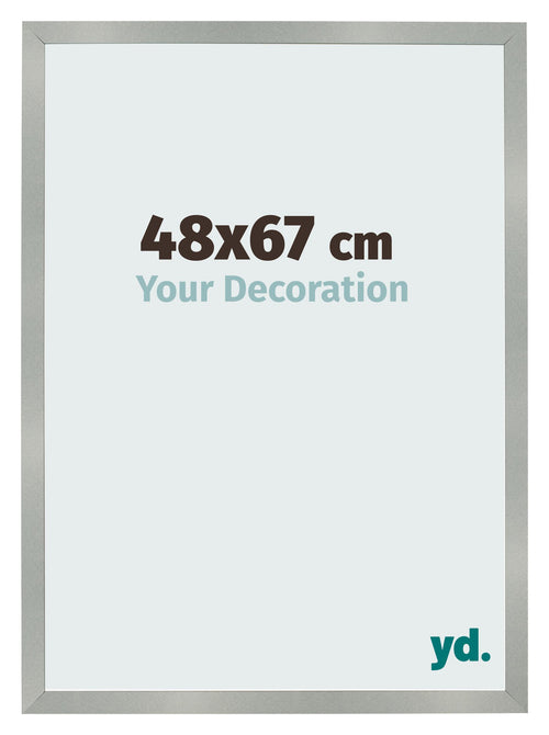 Fotolijst 48x67cm Aluminium Geborsteld MDF Bologna Voorzijde Maat | Yourdecoration.nl