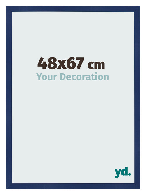 Fotolijst 48x67cm Donkerblauw Geveegd MDF Bologna Voorzijde Maat | Yourdecoration.nl