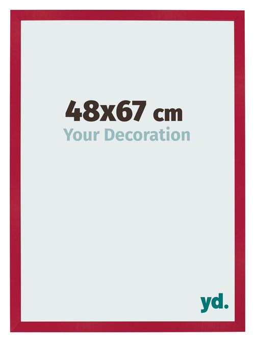 Fotolijst 48x67cm Rood MDF Bologna Voorzijde Maat | Yourdecoration.nl