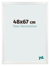 Fotolijst 48x67cm Wit Hoogglans MDF Pisa Voorzijde Maat | Yourdecoration.nl