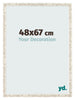 Fotolijst 48x67cm Wit Vintage MDF Bologna Voorzijde Maat | Yourdecoration.nl