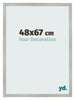 Fotolijst 48x67cm Zilver Mat MDF Bologna Voorzijde Maat | Yourdecoration.nl