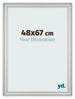 Fotolijst 48x67cm Zilver Mat MDF Lazio Voorzijde Maat | Yourdecoration.nl