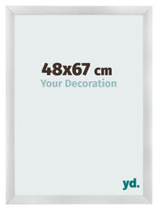 Fotolijst 48x67cm Zilver Mat MDF Pisa Voorzijde Maat | Yourdecoration.nl