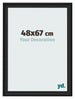 Fotolijst 48x67cm Zwart Houtnerf MDF Lazio Voorzijde Maat | Yourdecoration.nl