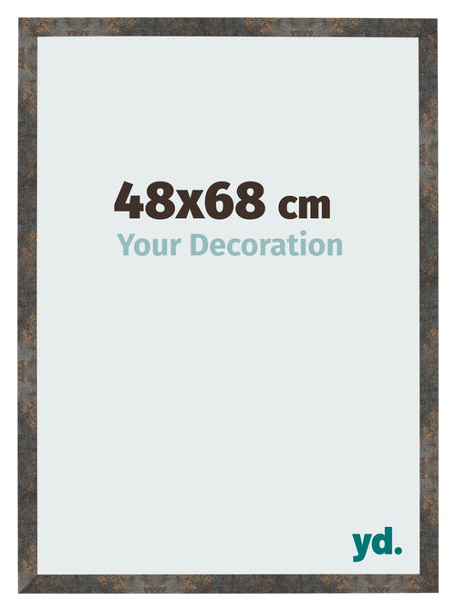 Fotolijst 48x68 cm Geoxideerd Metaal MDF Bologna Voorzijde Maat | Yourdecoration.nl